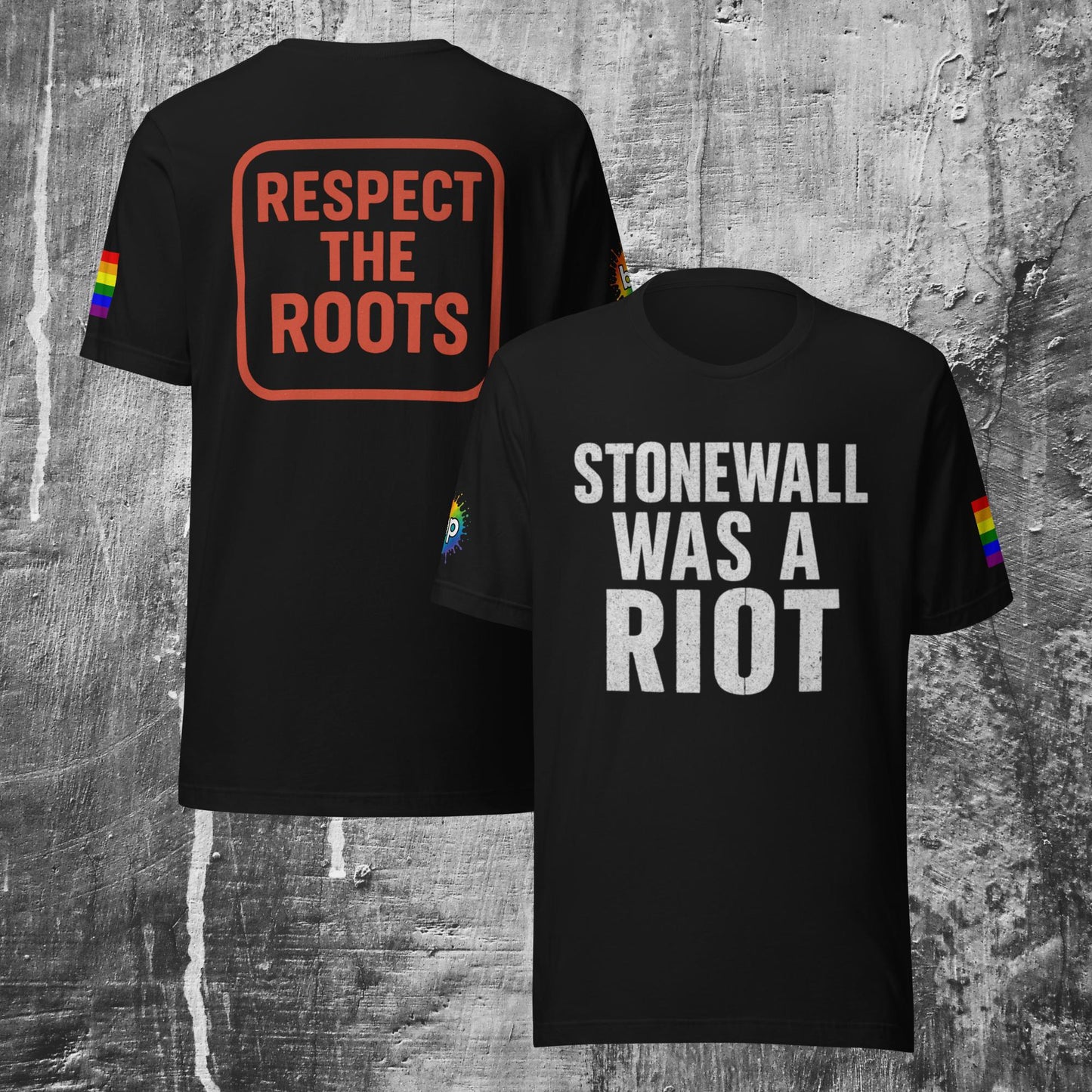 Unisex pride t-shirt with expressive design: Stonewall Was a Riot T-shirt