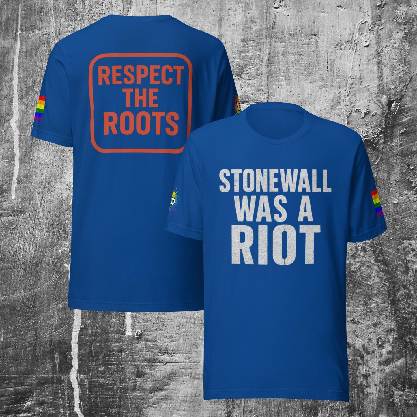 Unisex pride t-shirt with expressive design: Stonewall Was a Riot T-shirt