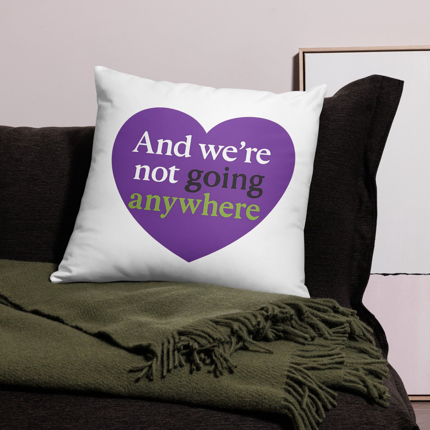 Decorative pride pillow for cozy, affirming spaces: The Loud & Lovely Pillow
