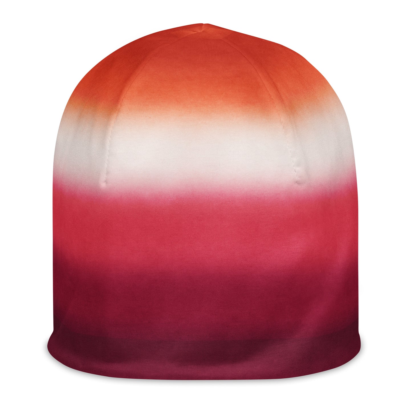 Warm pride beanie featuring flag-inspired graphics: Lesbian Gradient Beanie