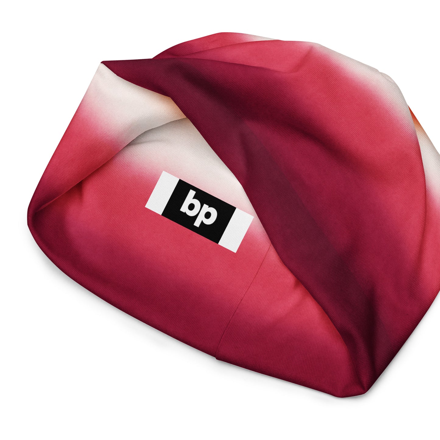 Warm pride beanie featuring flag-inspired graphics: Lesbian Gradient Beanie