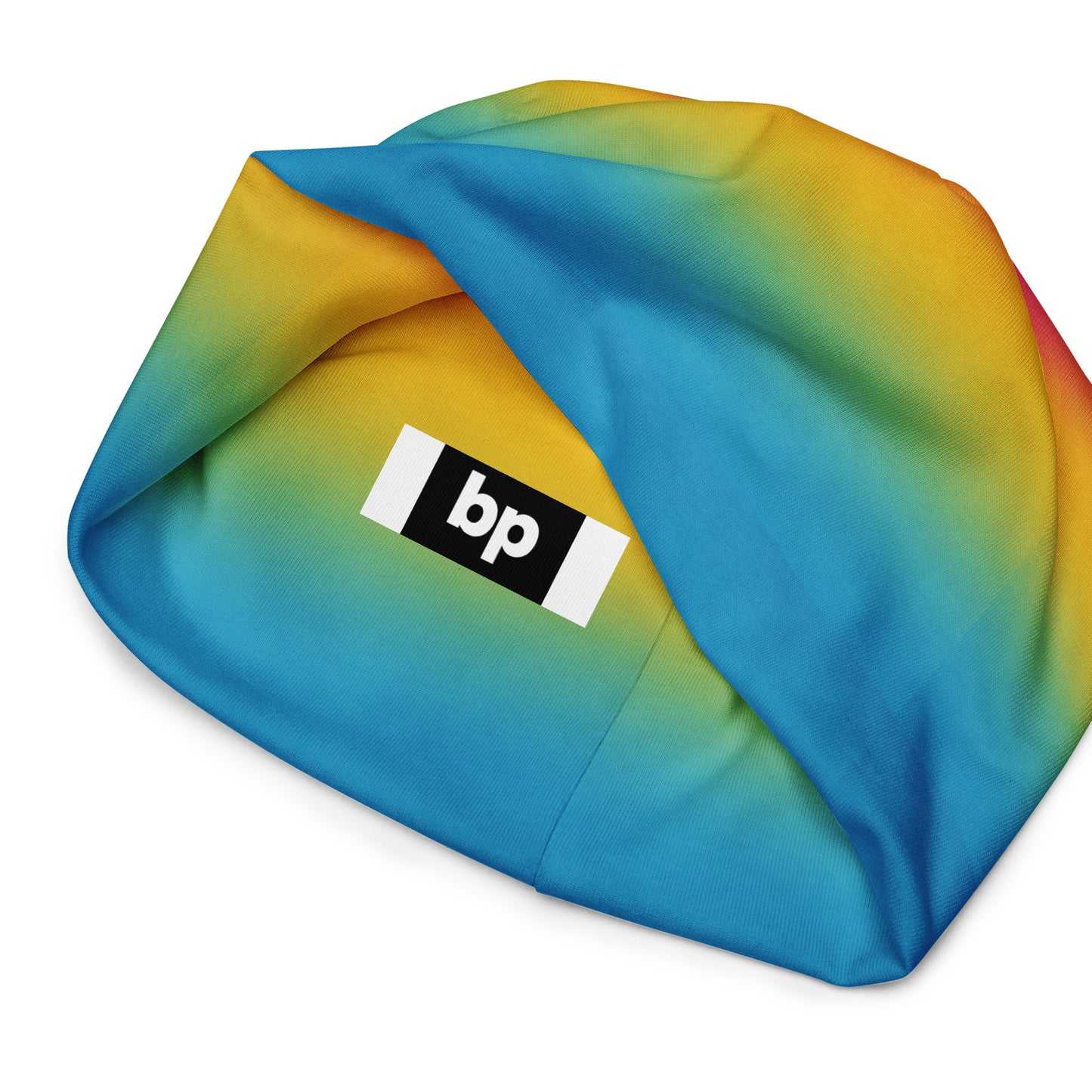 Warm pride beanie featuring flag-inspired graphics: Pansexual Flag Beanie