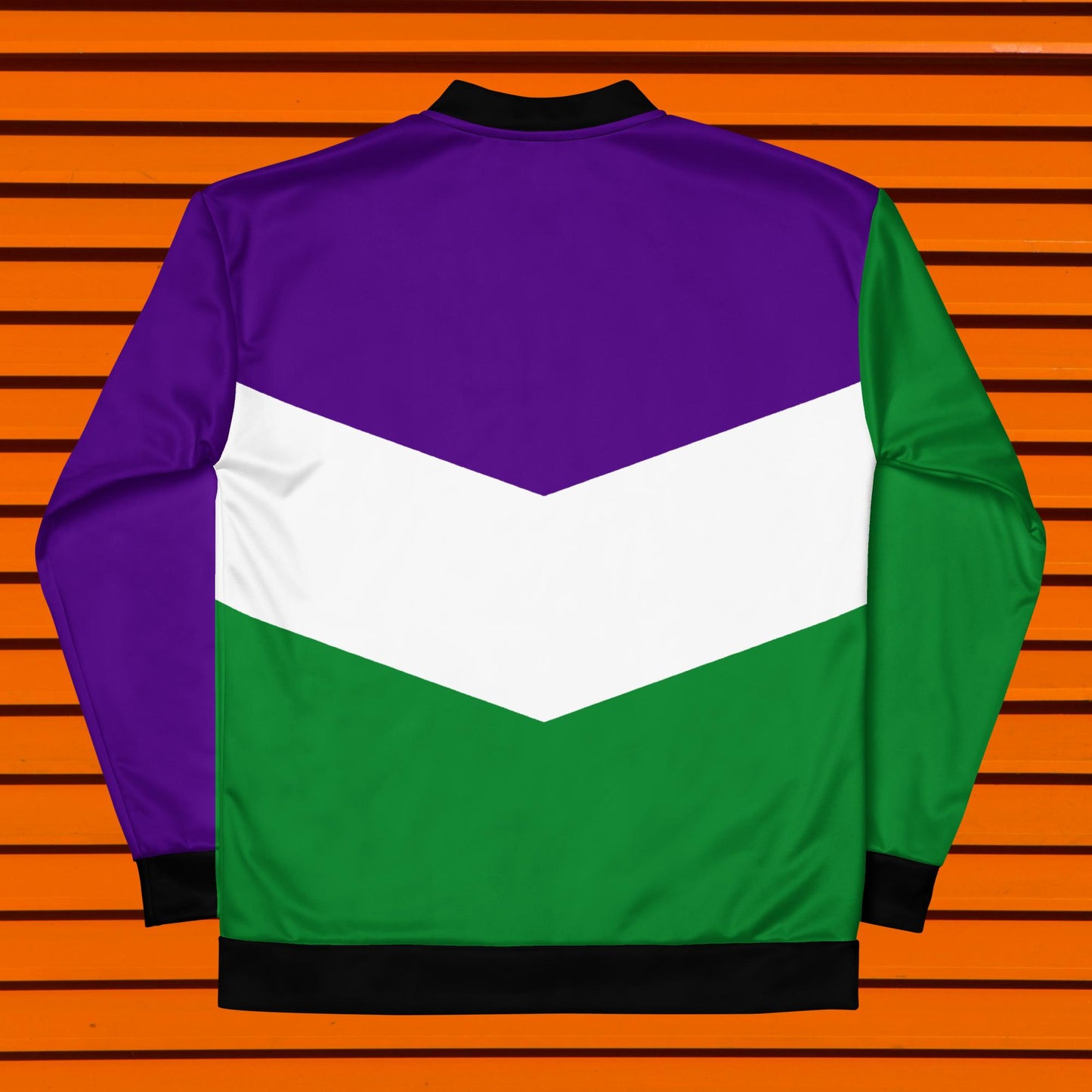 Bold outerwear celebrating LGBTQ+ pride: QR-Force Bomber Jacket