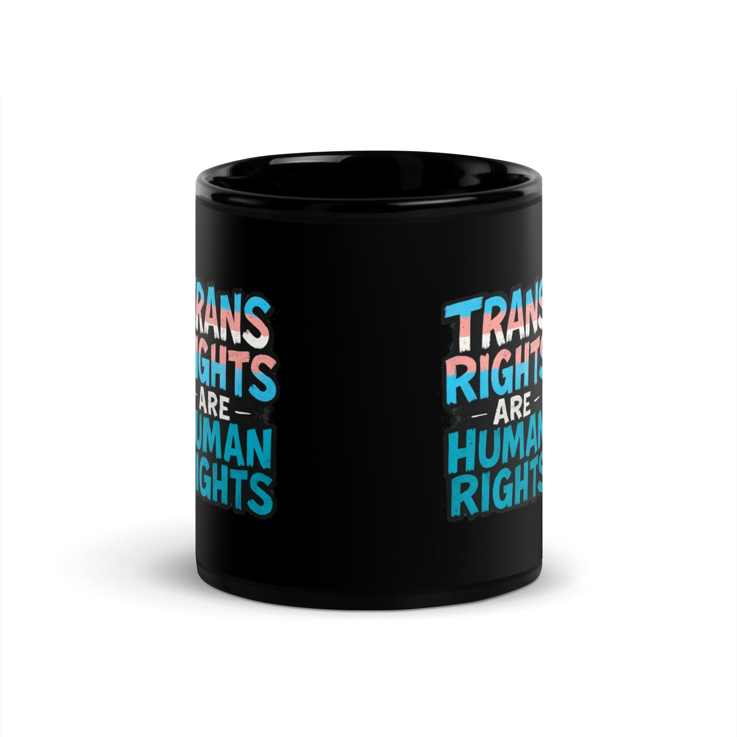 Ceramic pride mug with unique LGBTQ+ slogan: Trans Rights - Mug (Back)