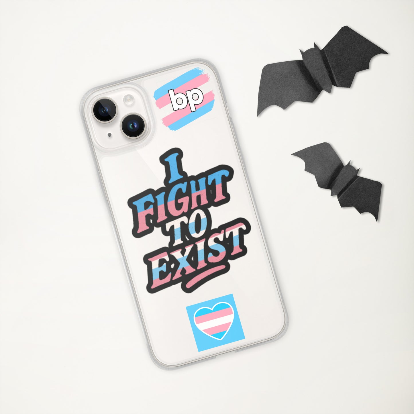LGBTQ+ phone case with empowering message: I Fight to Exist Case for iPhone