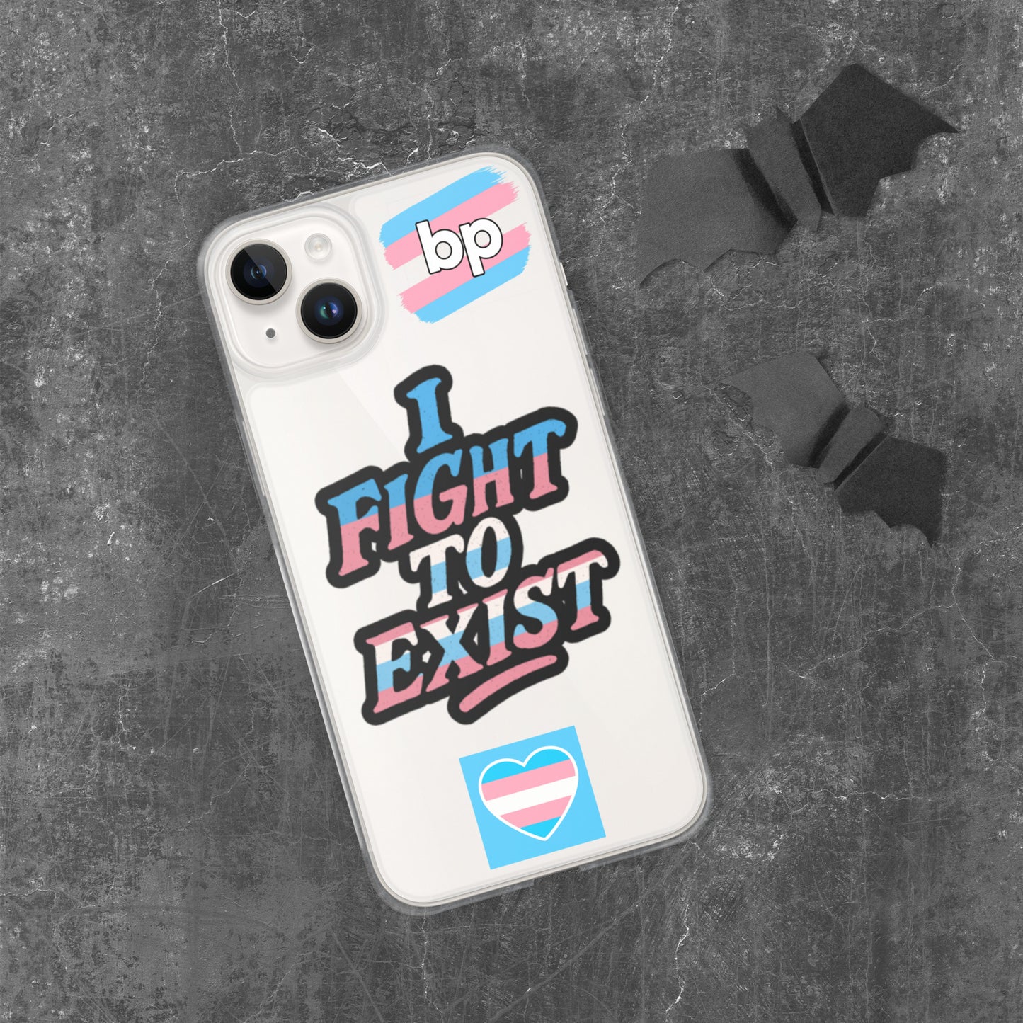LGBTQ+ phone case with empowering message: I Fight to Exist Case for iPhone