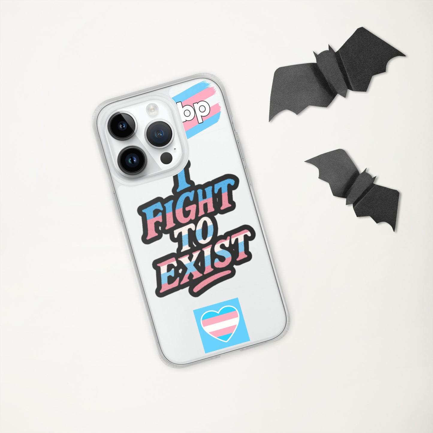 LGBTQ+ phone case with empowering message: I Fight to Exist Case for iPhone