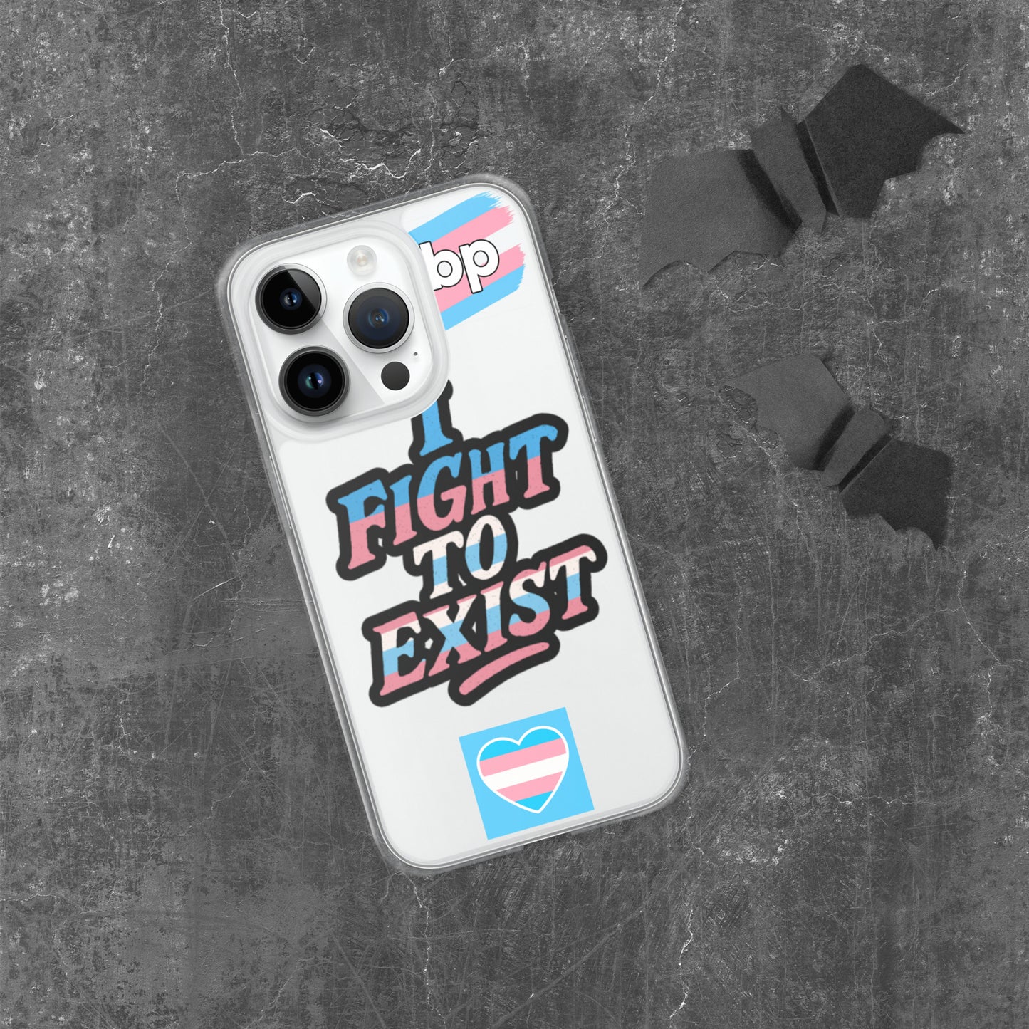 LGBTQ+ phone case with empowering message: I Fight to Exist Case for iPhone