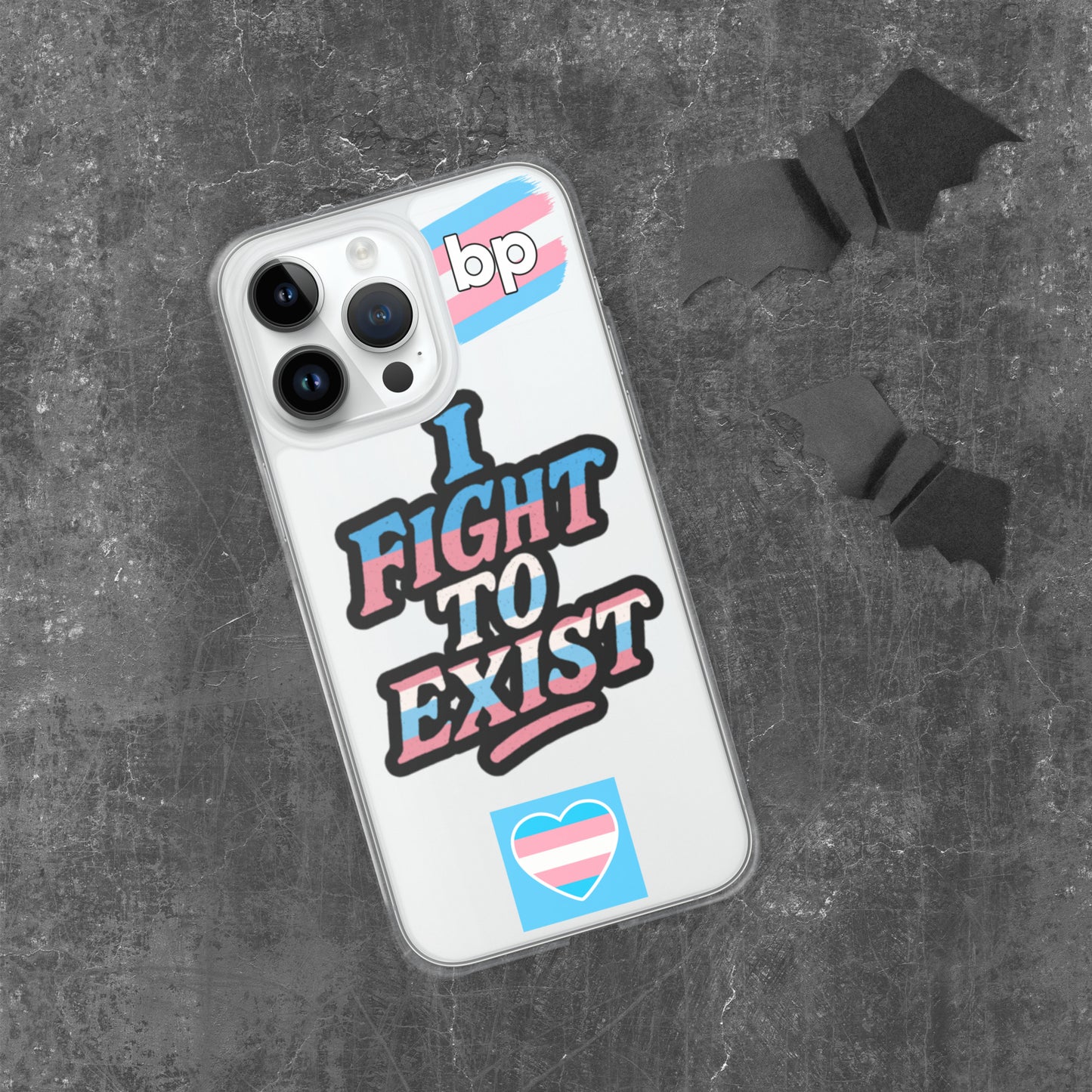 LGBTQ+ phone case with empowering message: I Fight to Exist Case for iPhone