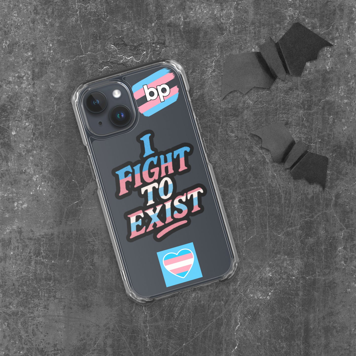 LGBTQ+ phone case with empowering message: I Fight to Exist Case for iPhone