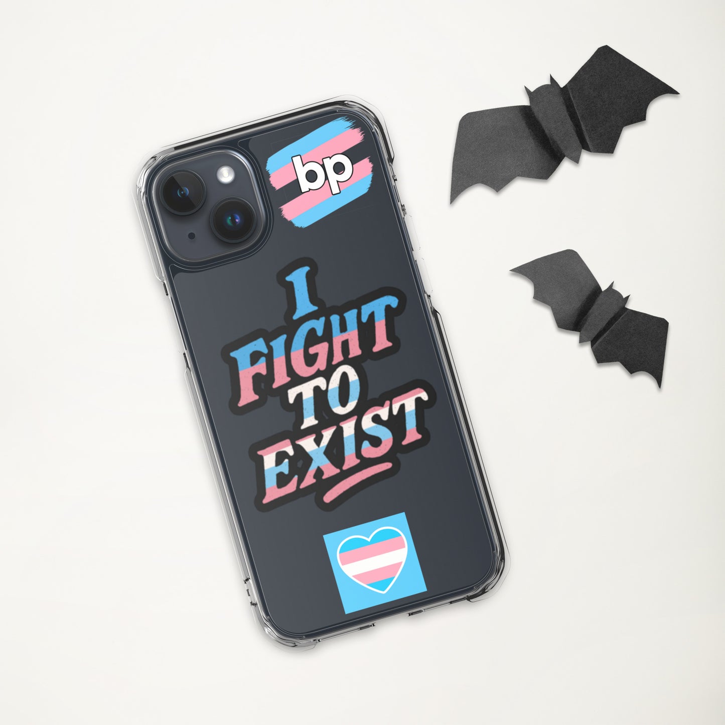 LGBTQ+ phone case with empowering message: I Fight to Exist Case for iPhone