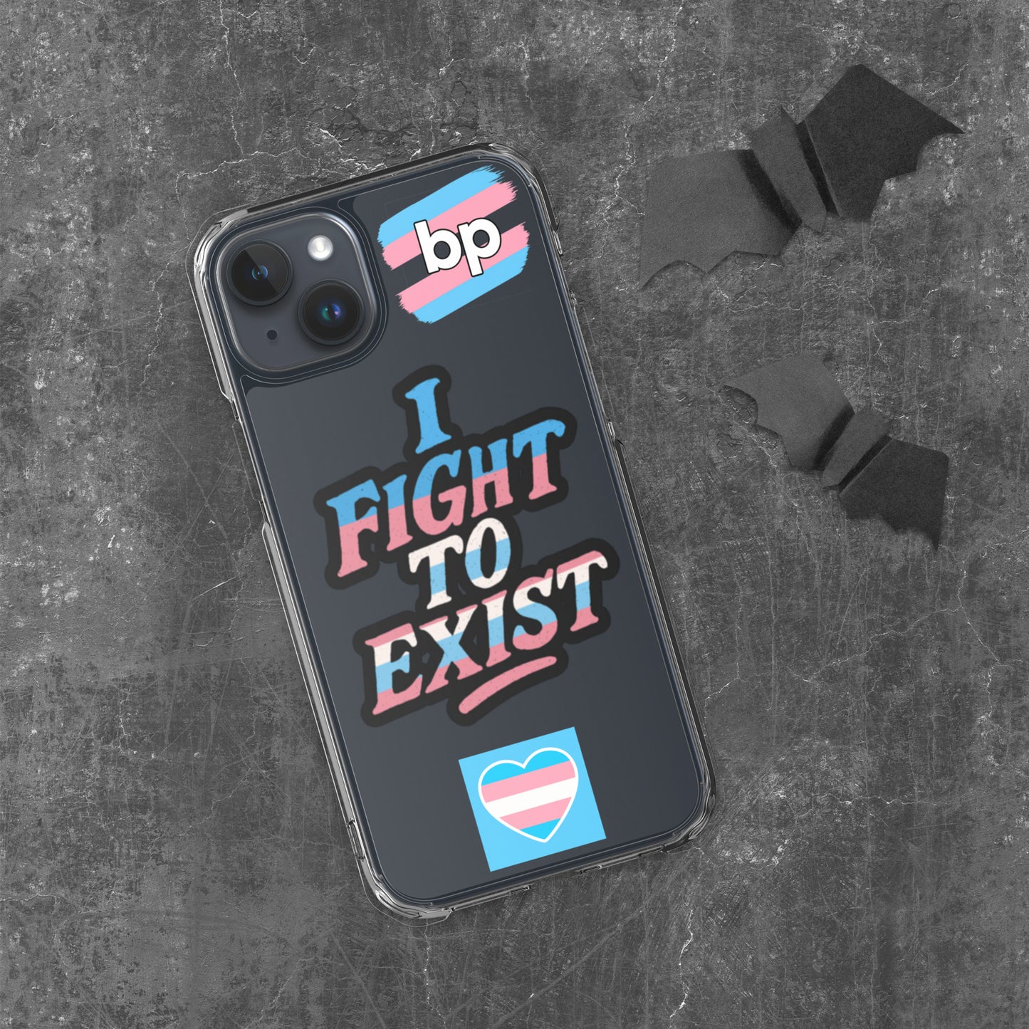 LGBTQ+ phone case with empowering message: I Fight to Exist Case for iPhone
