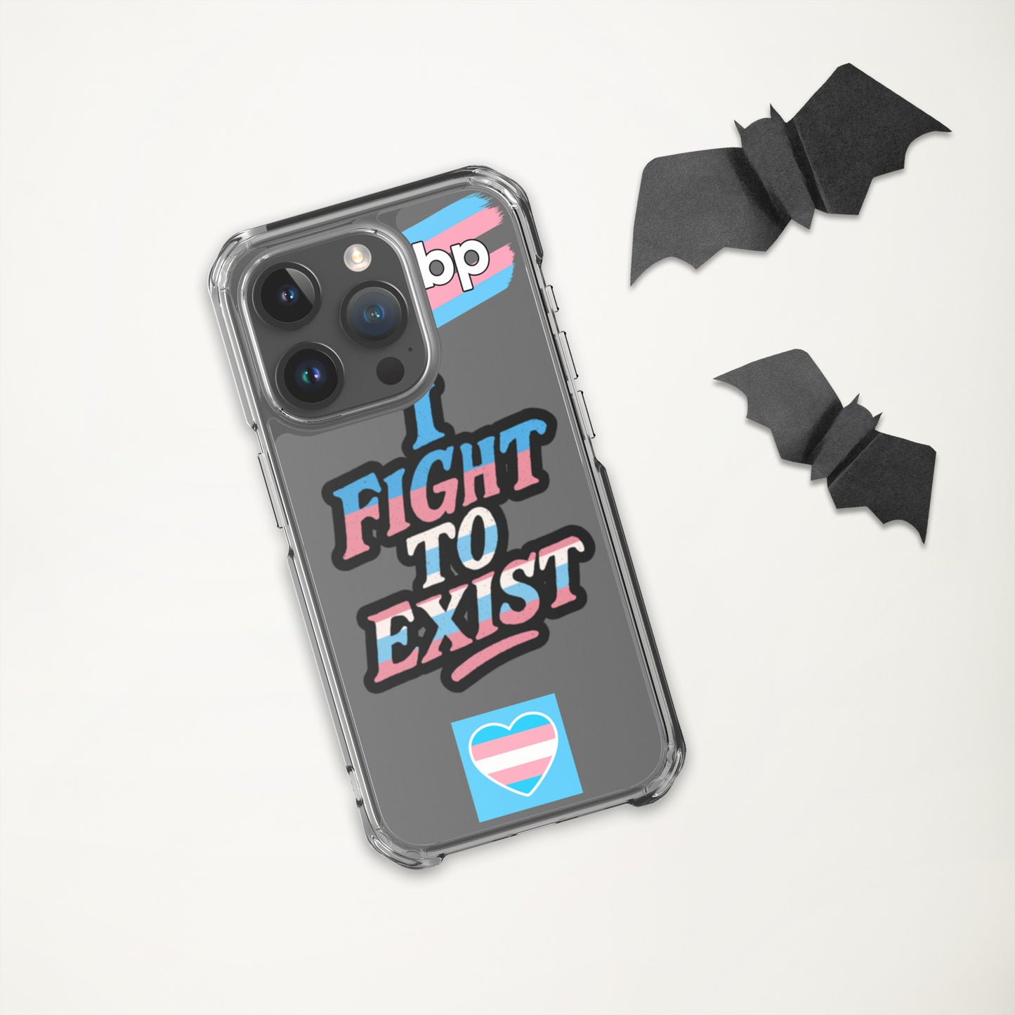 LGBTQ+ phone case with empowering message: I Fight to Exist Case for iPhone
