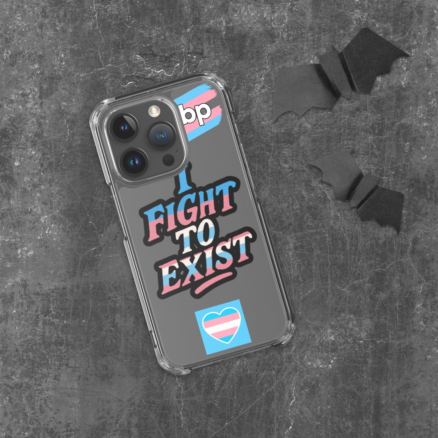LGBTQ+ phone case with empowering message: I Fight to Exist Case for iPhone
