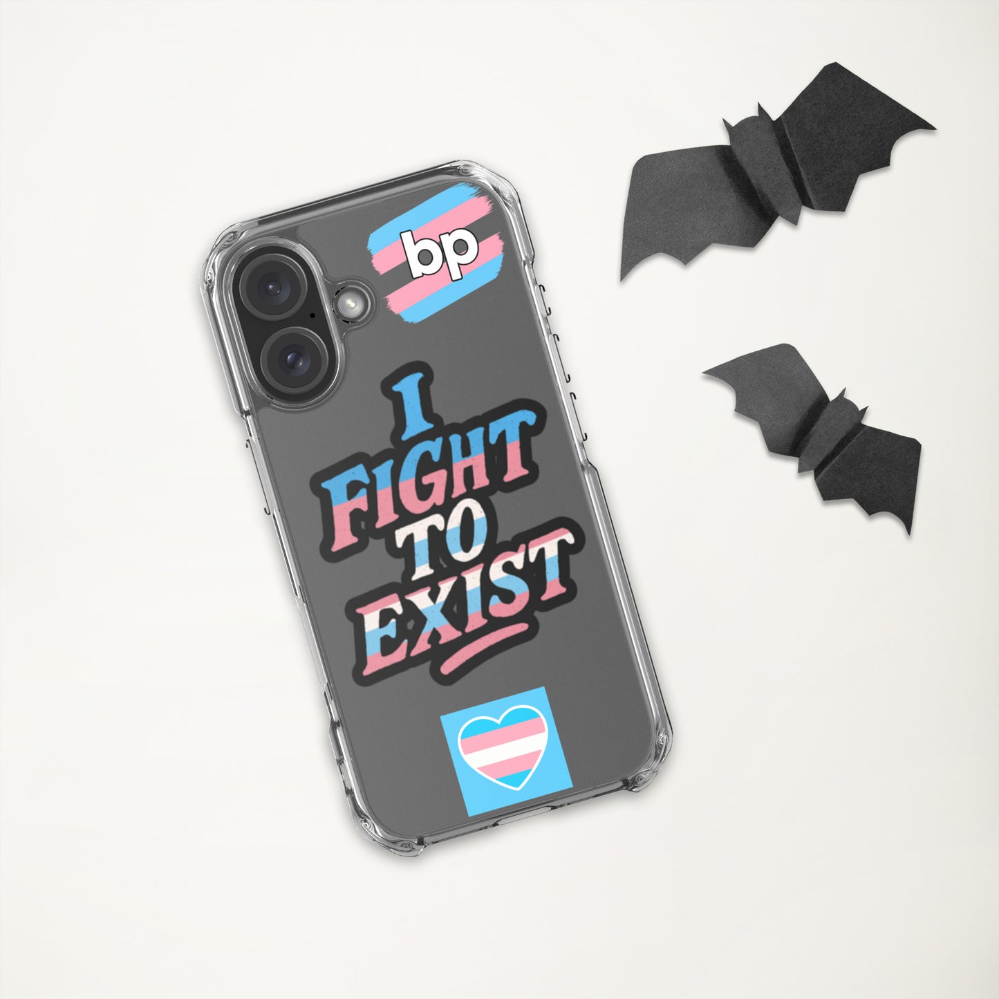 LGBTQ+ phone case with empowering message: I Fight to Exist Case for iPhone