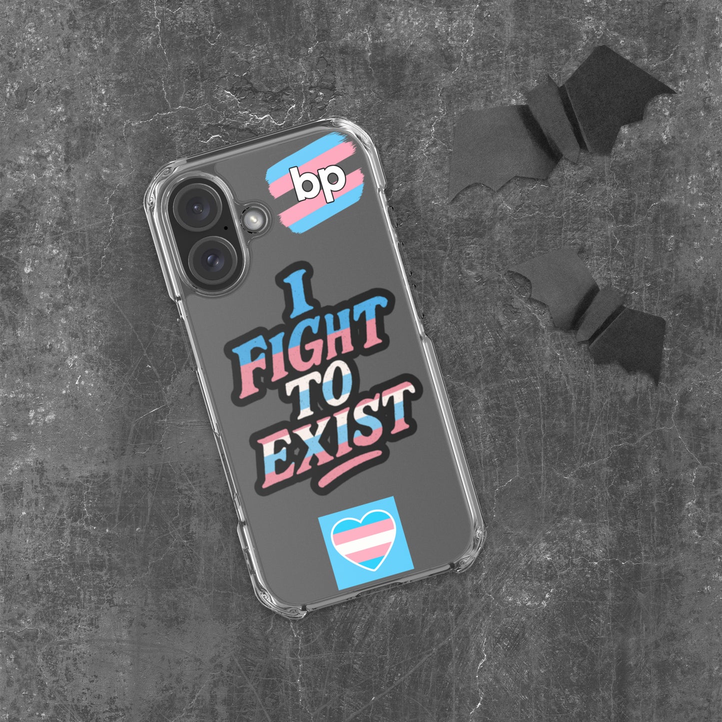LGBTQ+ phone case with empowering message: I Fight to Exist Case for iPhone