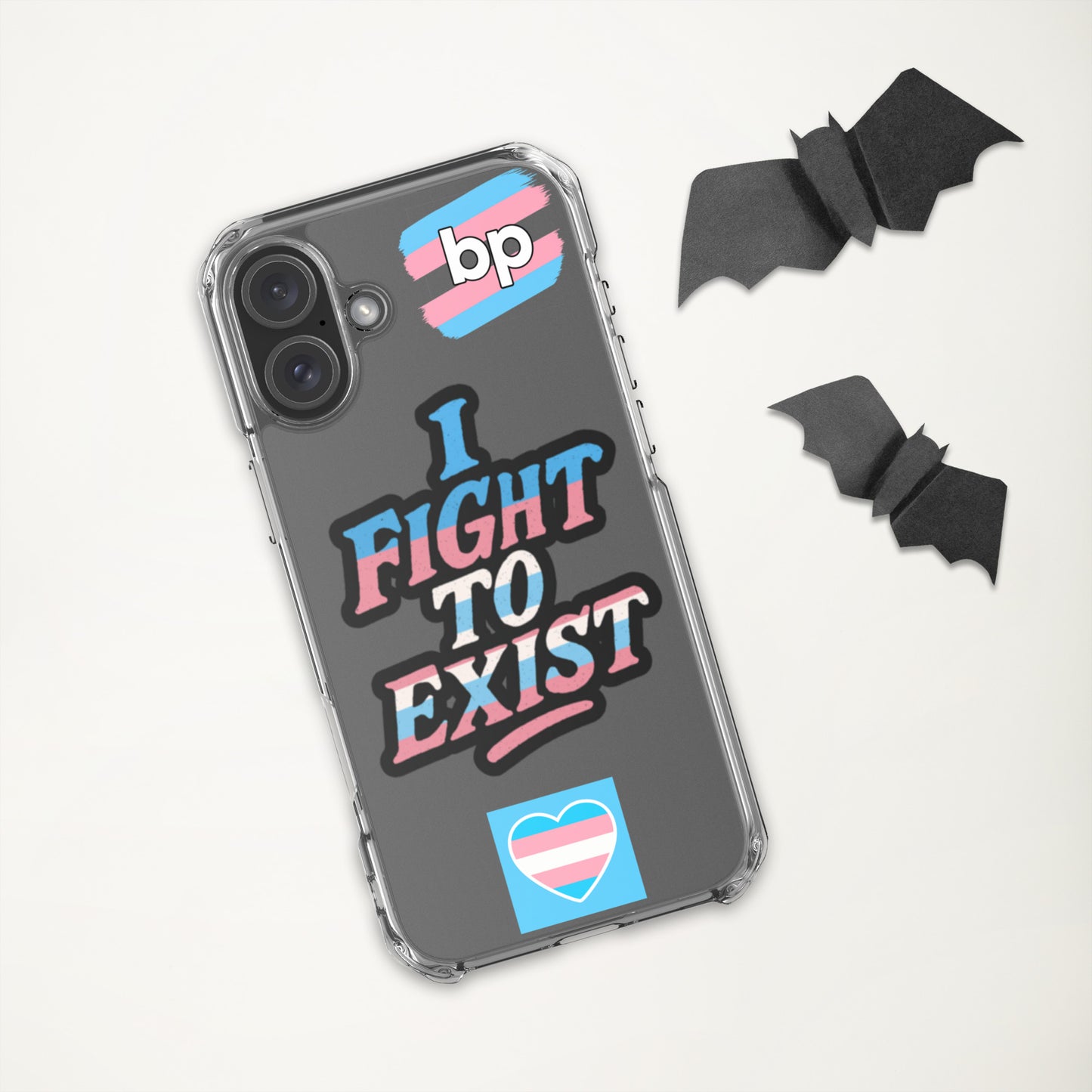 LGBTQ+ phone case with empowering message: I Fight to Exist Case for iPhone