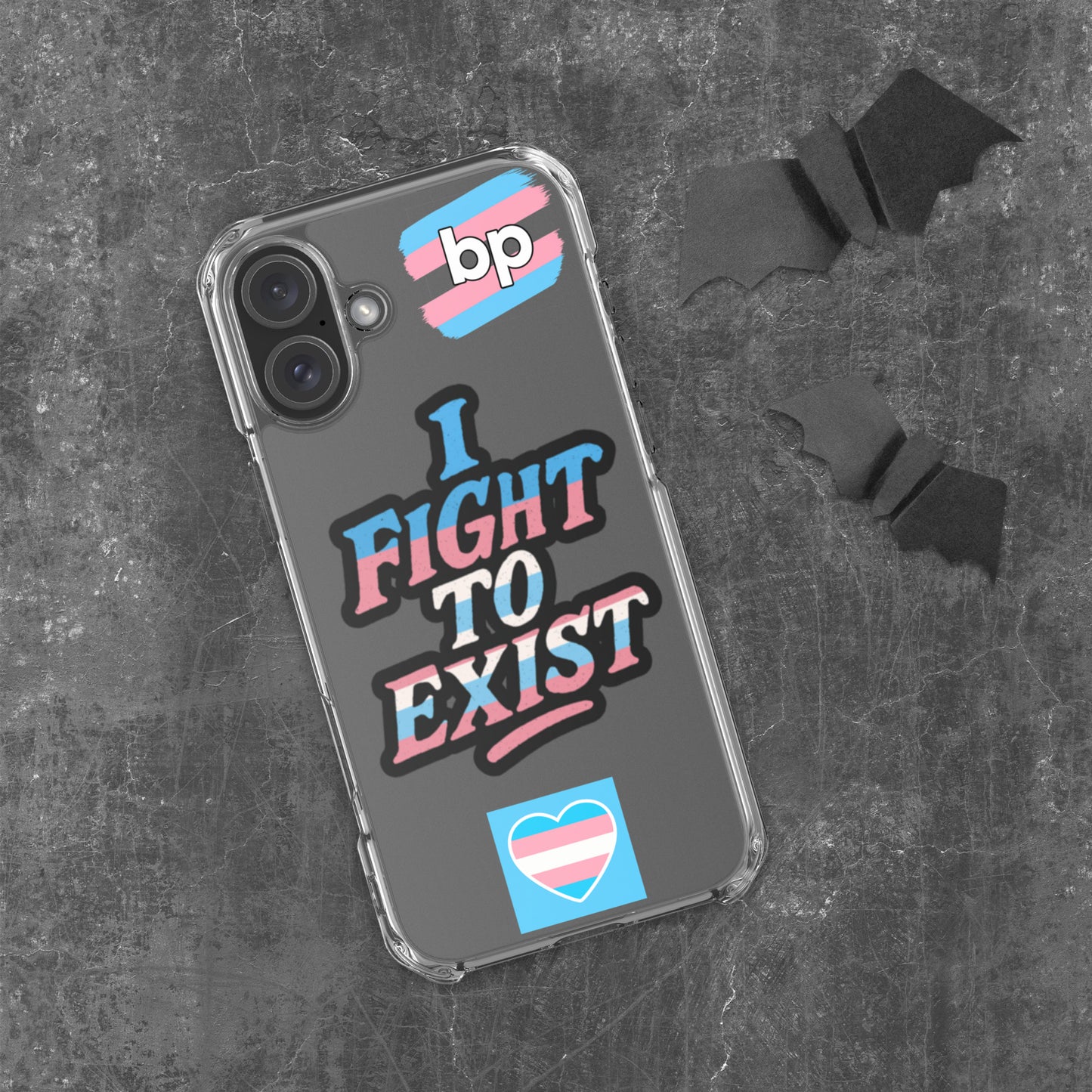 LGBTQ+ phone case with empowering message: I Fight to Exist Case for iPhone