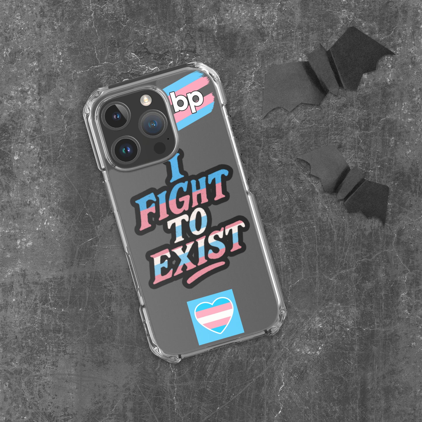 LGBTQ+ phone case with empowering message: I Fight to Exist Case for iPhone