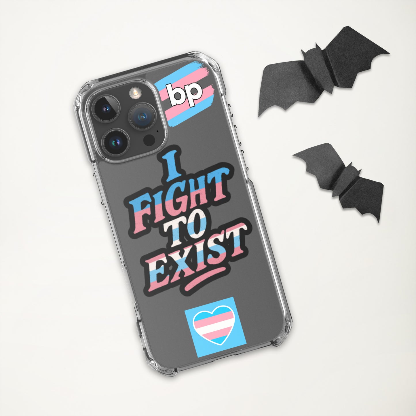 LGBTQ+ phone case with empowering message: I Fight to Exist Case for iPhone