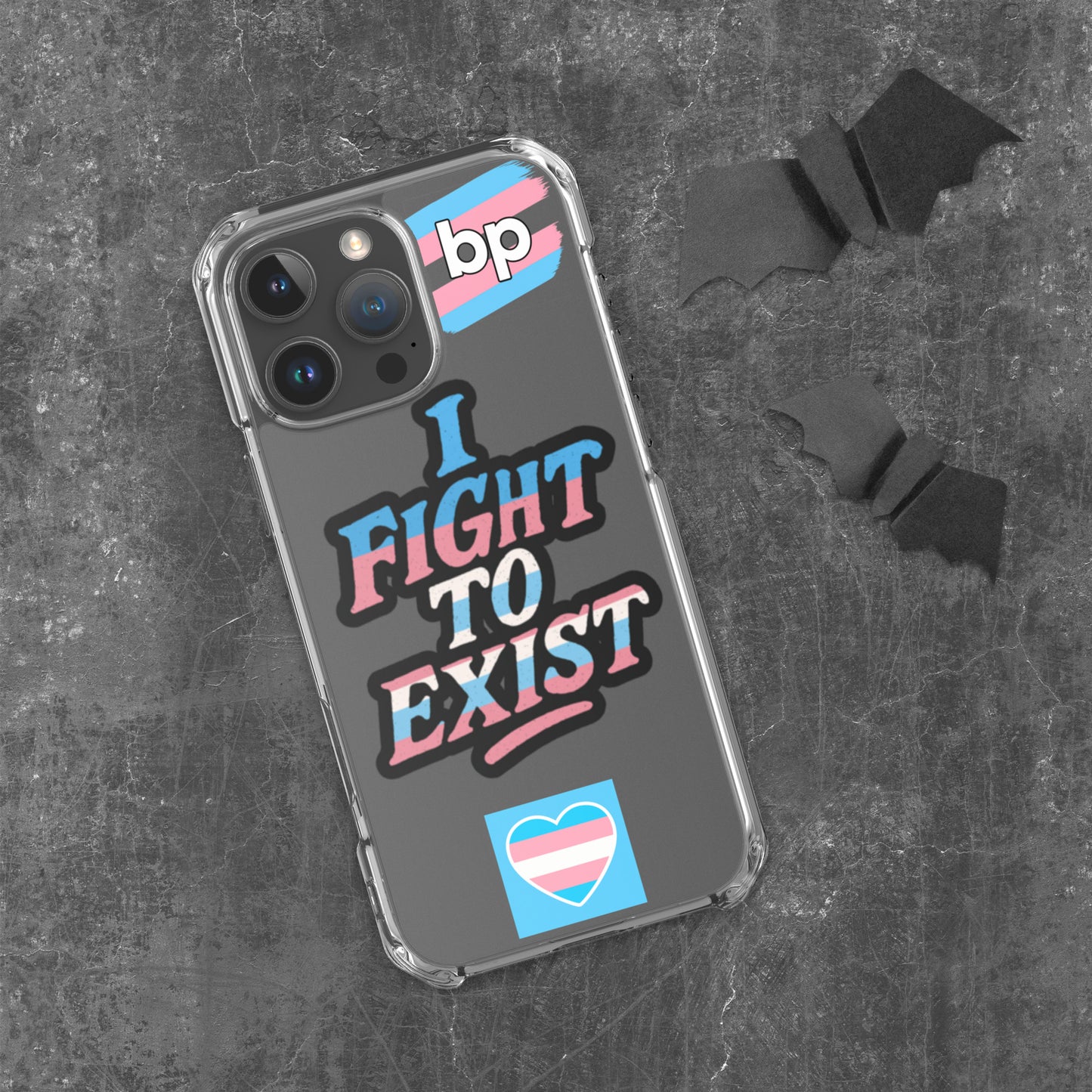 LGBTQ+ phone case with empowering message: I Fight to Exist Case for iPhone