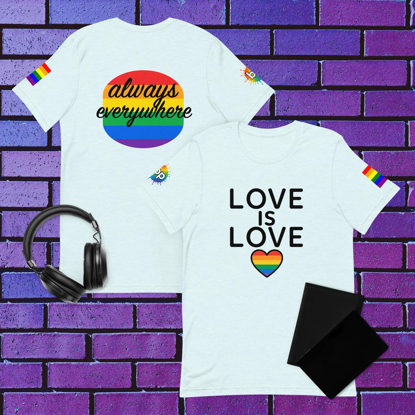 LGBTQ+ themed product for pride and self-expression: Love is Love. Always Everywhere