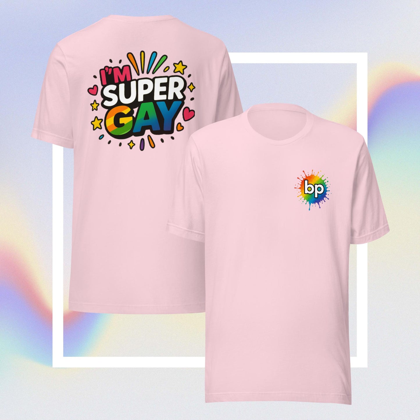 Unisex pride t-shirt with expressive design: Super Gay T-Shirt