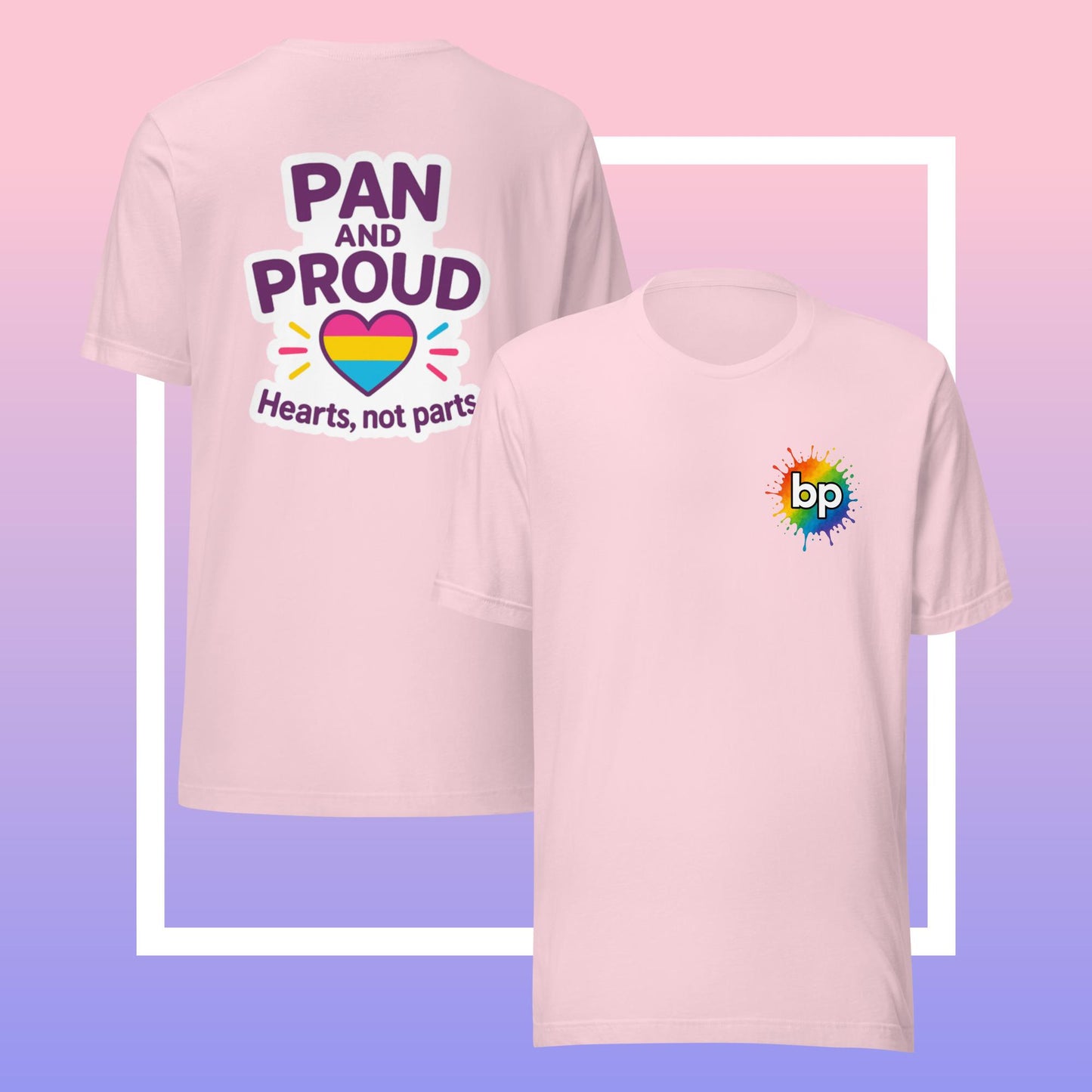 Unisex pride t-shirt with expressive design: Pan and Proud T-Shirt