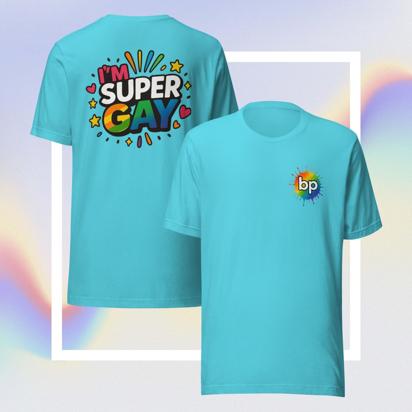 Unisex pride t-shirt with expressive design: Super Gay T-Shirt