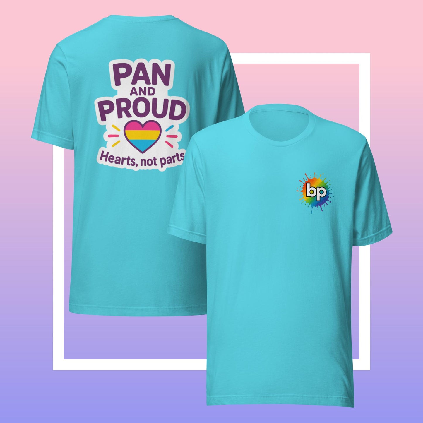 Unisex pride t-shirt with expressive design: Pan and Proud T-Shirt