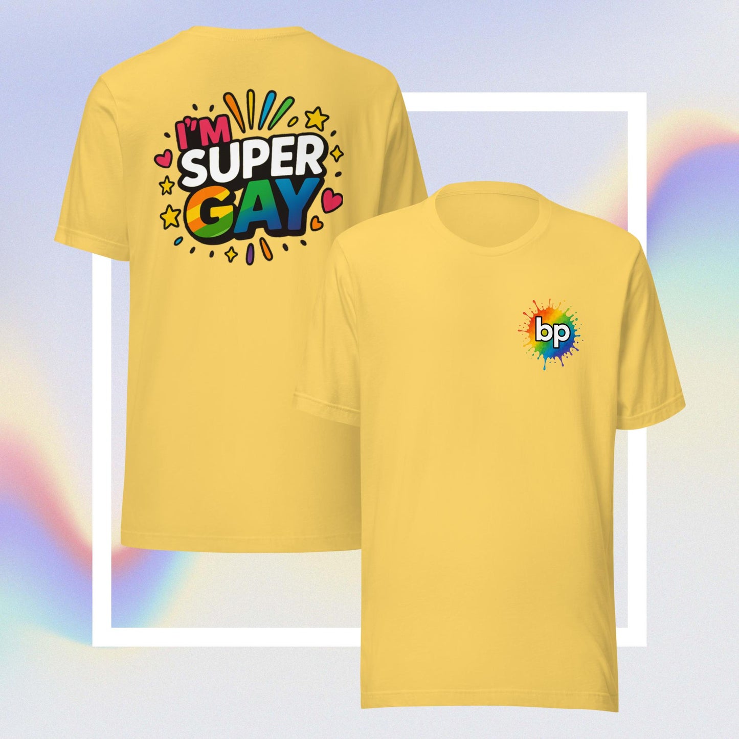 Unisex pride t-shirt with expressive design: Super Gay T-Shirt