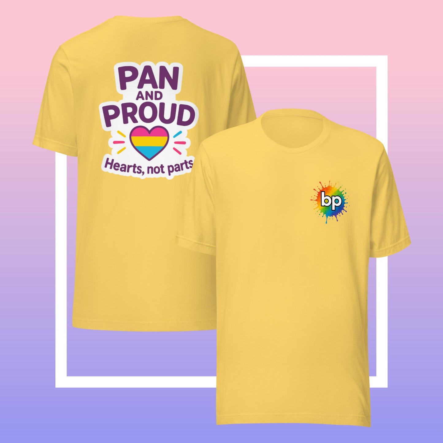 Unisex pride t-shirt with expressive design: Pan and Proud T-Shirt