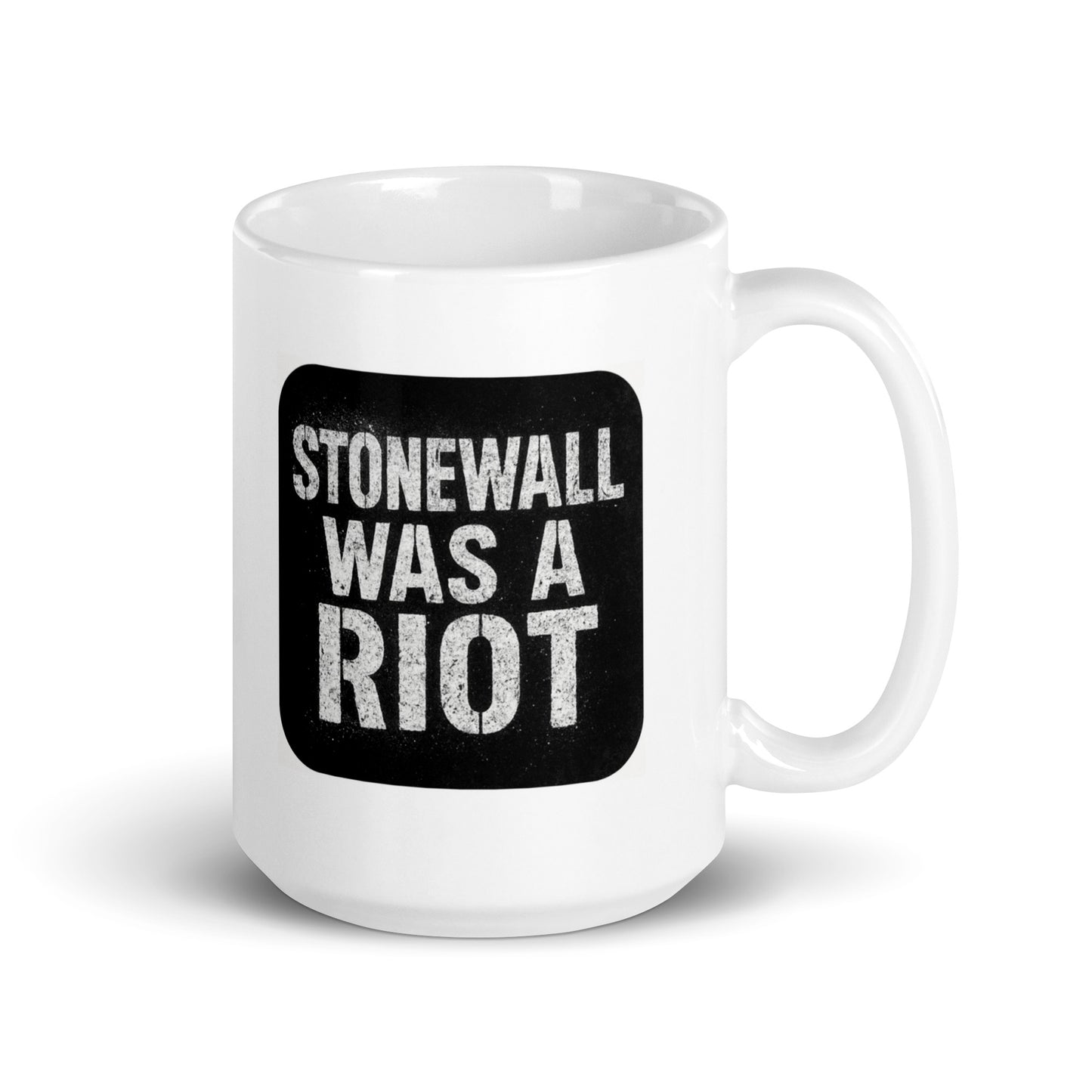 Ceramic pride mug with unique LGBTQ+ slogan: Stonewall Was a Riot - Mug (White)
