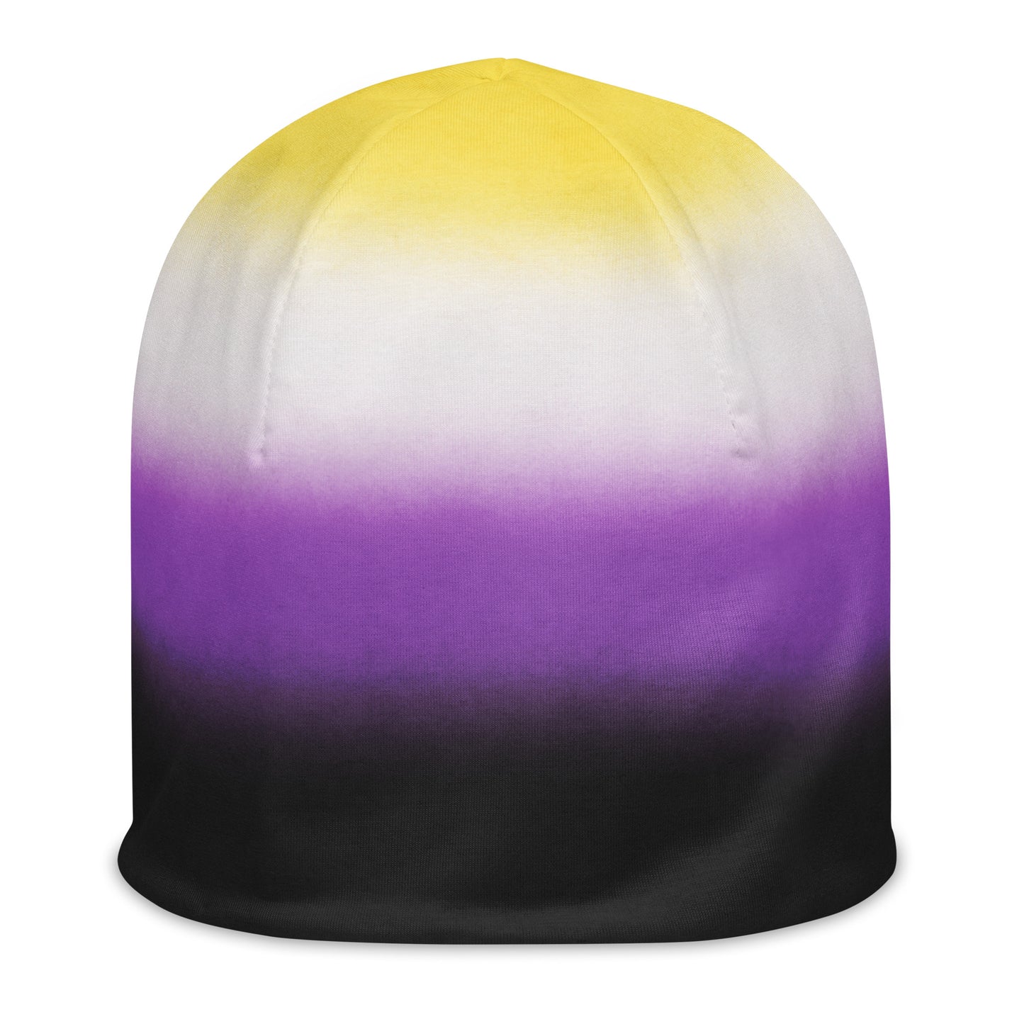 Warm pride beanie featuring flag-inspired graphics: Nonbinary Gradient Flag Beanie