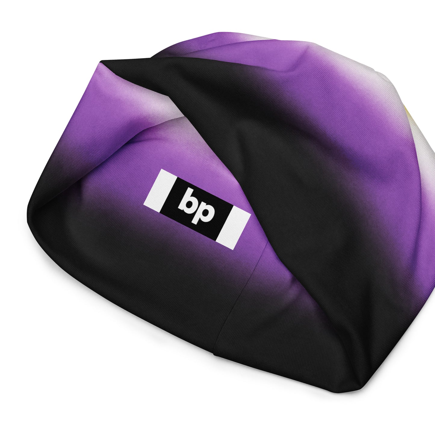 Warm pride beanie featuring flag-inspired graphics: Nonbinary Gradient Flag Beanie