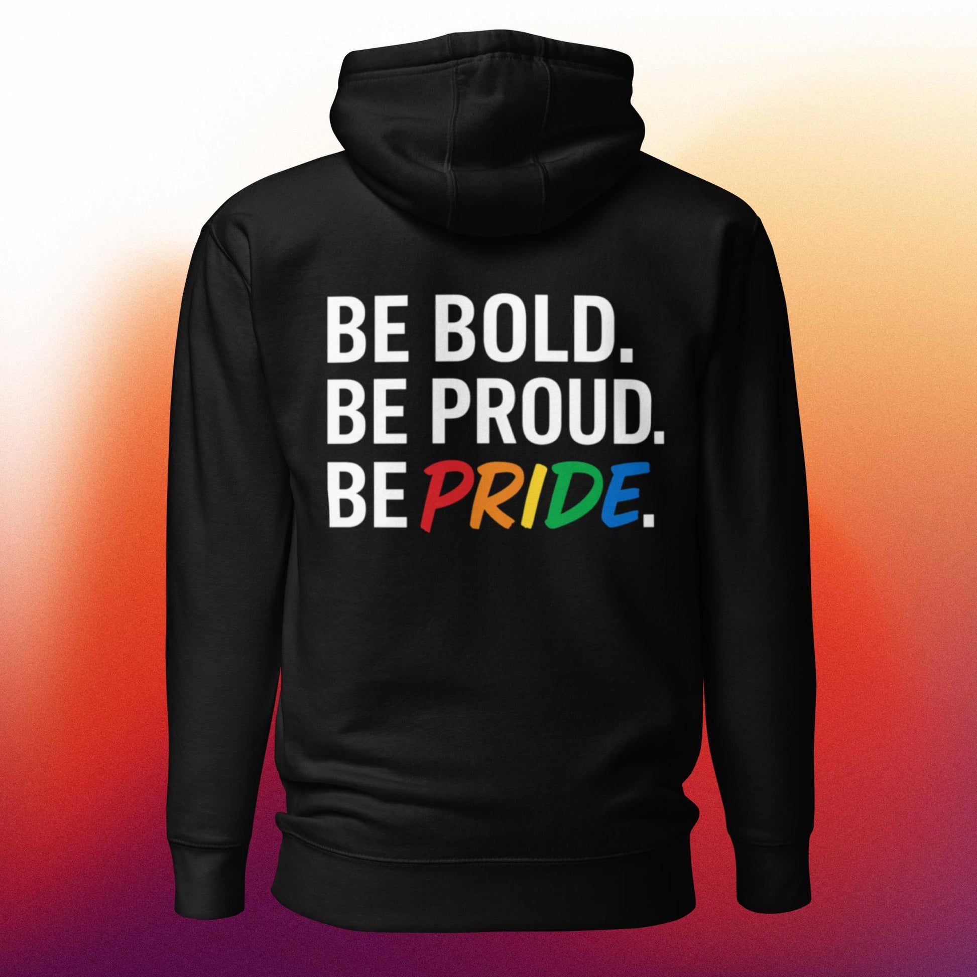 Bold outerwear celebrating LGBTQ+ pride: The Everyday Pride Hoodie (Dark colors)
