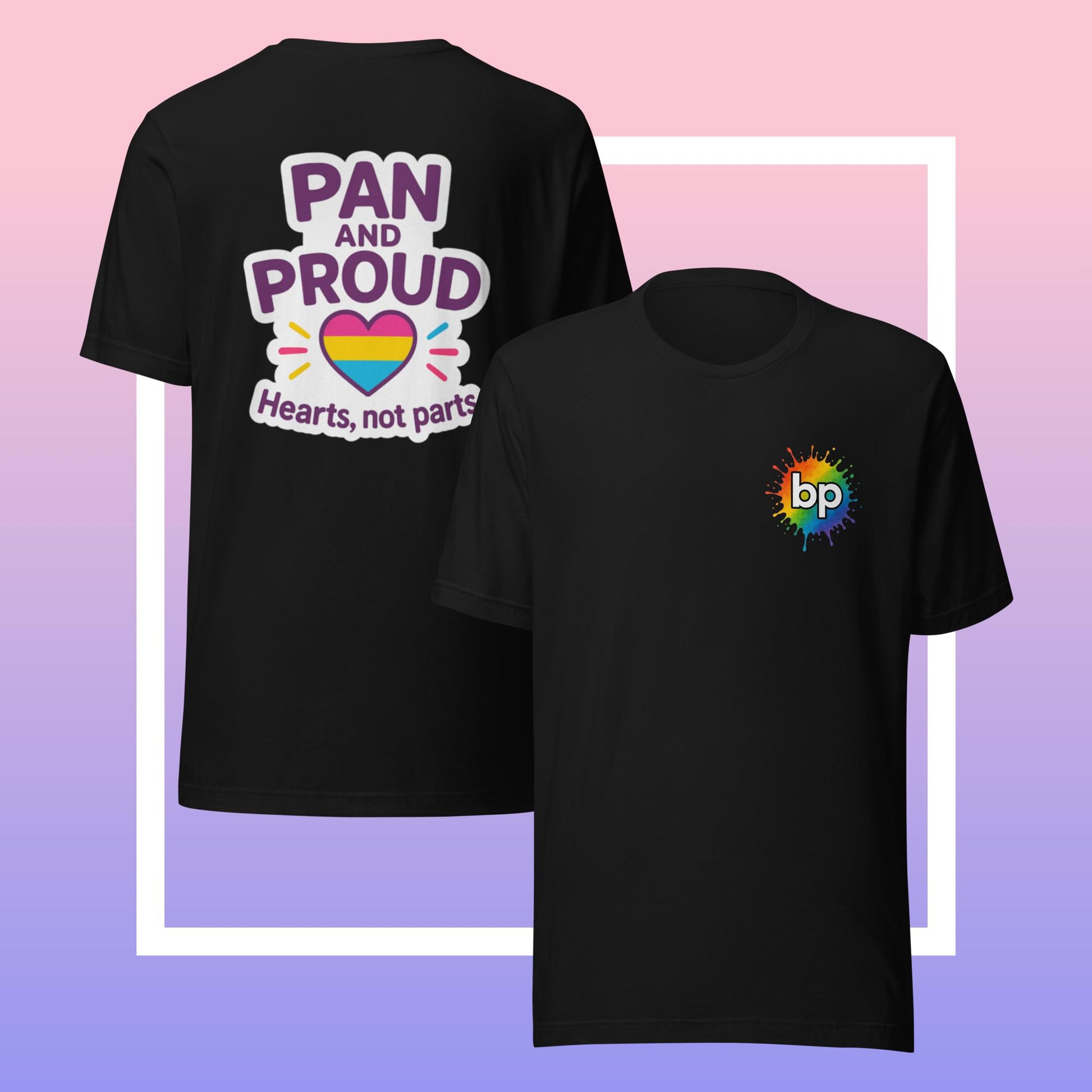 Unisex pride t-shirt with expressive design: Pan and Proud T-Shirt